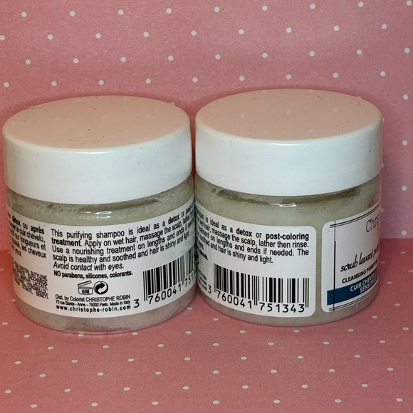 2x Christophe Robin Scrub Cleansing Purifying Scrub w/ Sea Salt 40mL ea $30 Val - Picture 5 of 7